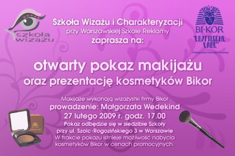 Otwarty pokaz makijażu oraz prezentację kosmetyków Bikor