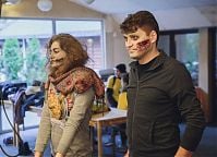 Zombie podczas Run Or Death. Szkoła Wizażu i Charakteryzacji SWiCh przygotowuje żywe trupy. Fot. Piotr Pazdyka
