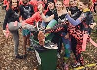 Zombie podczas Run Or Death. Szkoła Wizażu i Charakteryzacji SWiCh przygotowuje żywe trupy. Fot. Piotr Pazdyka