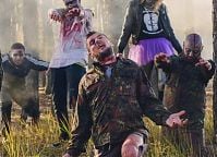 Zombie podczas Run Or Death. Szkoła Wizażu i Charakteryzacji SWiCh przygotowuje żywe trupy. Fot. Piotr Pazdyka