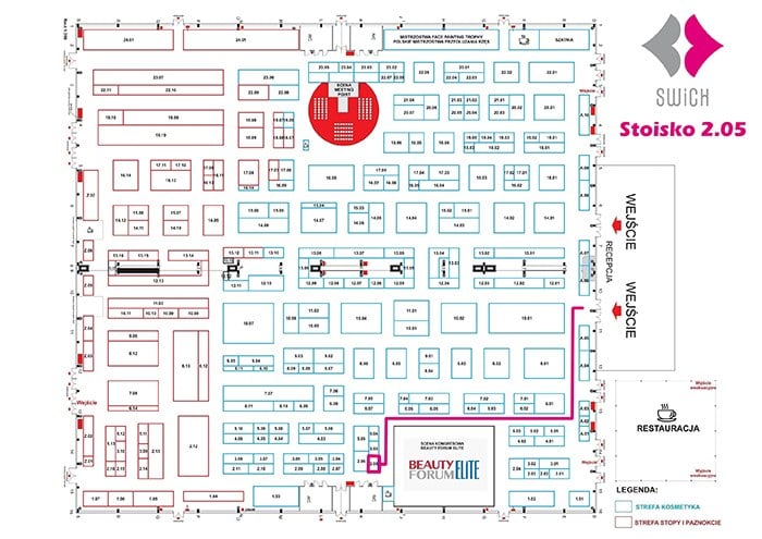 MAPA 8. Targów Beauty Forum